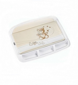 Матрасик для пеленания с пластиковой основой Tablet 006, цвет - 553 Little Bear (Brevi, 006/553)